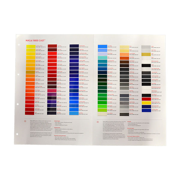 9800Cast Farbkarte 9800Cast Farbkarte