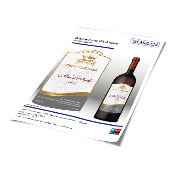 EMBLEM Solvent Paper 135 adhesive SOPA135ADH Farben-Frikell WTB