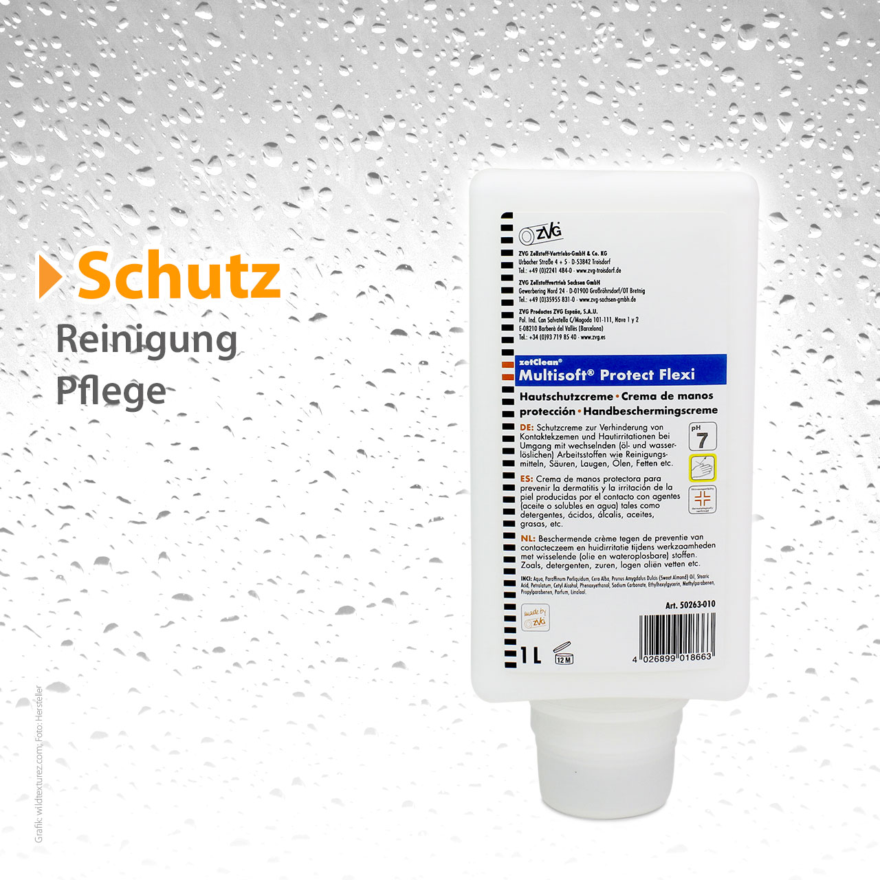 zetClean® Hautschutzcreme Multisoft® Protect Flexi Farben-Frikell WTB zetClean® Hautschutzcreme Multisoft® Protect Flexi Farben-Frikell WTB