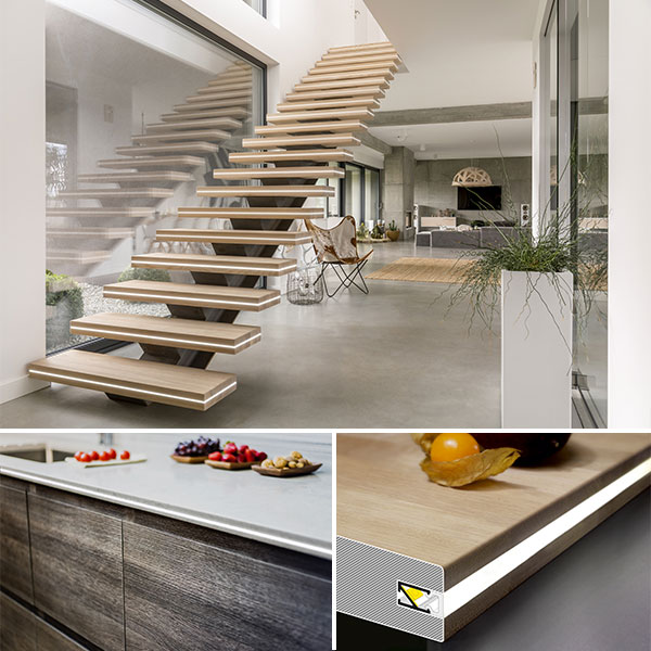 LED Profil P13, Leuchtlinien Einfräsprofil Farben-Frikell WTB LED Profil P13, Leuchtlinien Einfräsprofil Farben-Frikell WTB