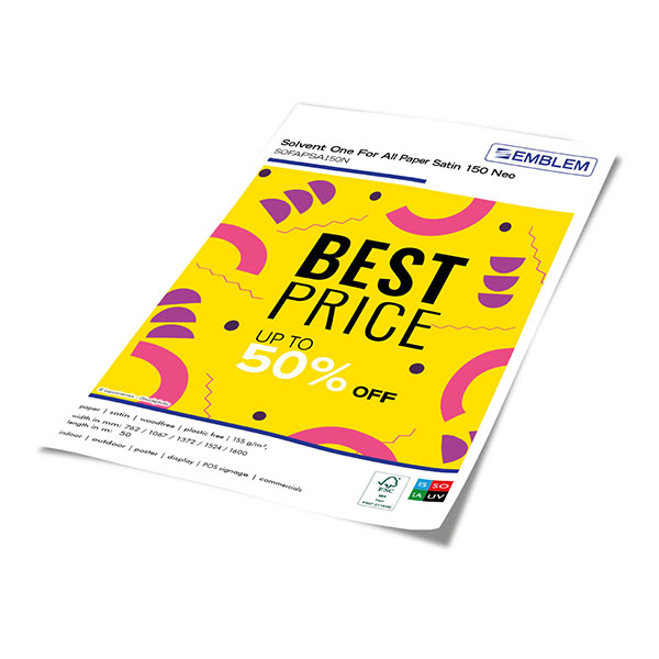 EMBLEM Solvent One for all Paper Satin 150 Neo SOFAPSA150N Farben-Frikell WTB