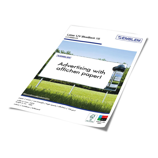 EMBLEM Latex UV Blue Back 115 115 g/m² LUVBB115 Dataplot Farben-Frikell WTB