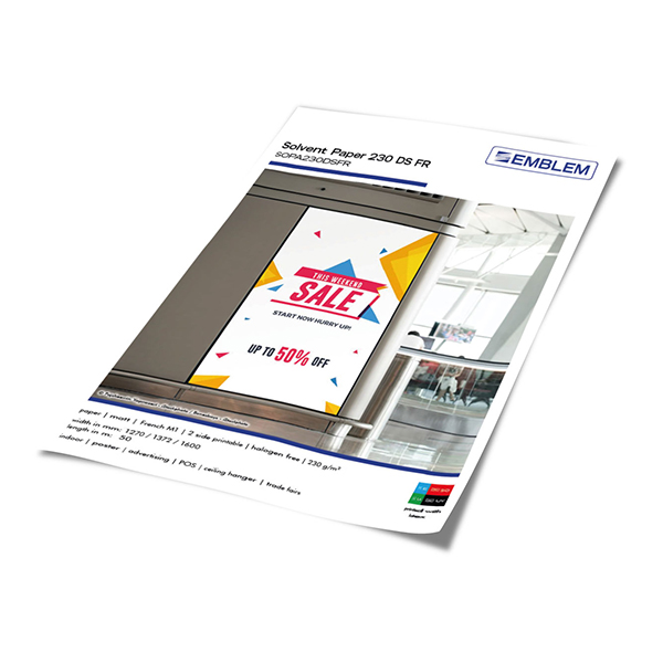 EMBLEM Solvent Paper 230 DS FR SOPA230DSFR Farben-Frikell WTB